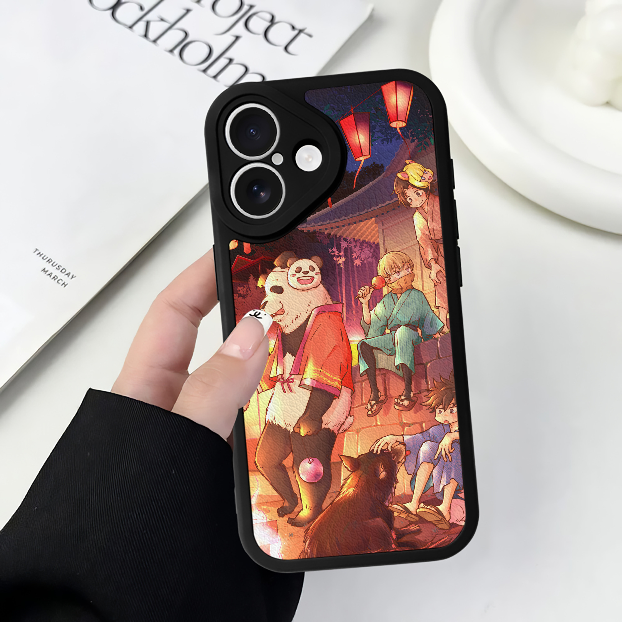 （画像用） 呪術廻戦 Jujutsu Kaisen 【iPhone 16シリーズ対応】シリコンスマホケース（レザー調） 材質：シリコン